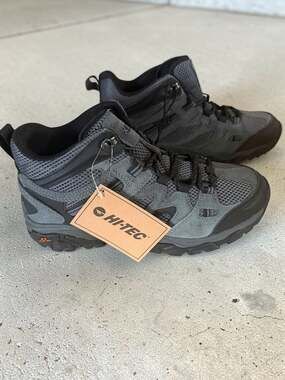 Hi-Tec Men's Ravus Mid Breathable Lightweight Walking Hiking Boots Charcoal Grey